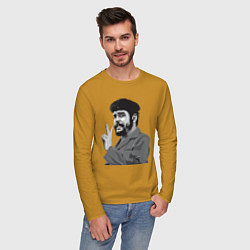 Лонгслив хлопковый мужской Che Guevara: Peace, цвет: горчичный — фото 2