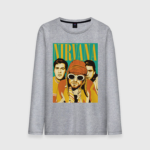 Мужской лонгслив Nirvana / Меланж – фото 1