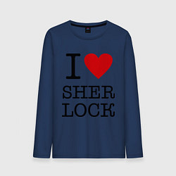 Мужской лонгслив I love Sherlock