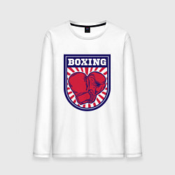 Лонгслив хлопковый мужской Boxing Country, цвет: белый