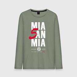 Лонгслив хлопковый мужской Bayern FC: Mia San Mia, цвет: авокадо