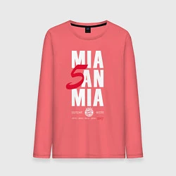 Лонгслив хлопковый мужской Bayern FC: Mia San Mia, цвет: коралловый