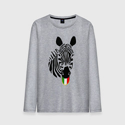 Лонгслив хлопковый мужской Juventus Zebra, цвет: меланж