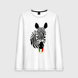 Лонгслив хлопковый мужской Juventus Zebra, цвет: белый