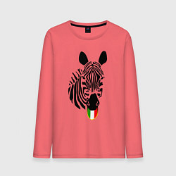 Лонгслив хлопковый мужской Juventus Zebra, цвет: коралловый