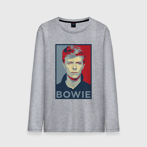 Мужской лонгслив Bowie Poster / Меланж – фото 1