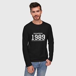 Лонгслив хлопковый мужской Год выпуска 1989, цвет: черный — фото 2
