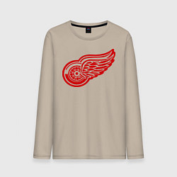 Лонгслив хлопковый мужской Detroit Red Wings: Pavel Datsyuk, цвет: миндальный