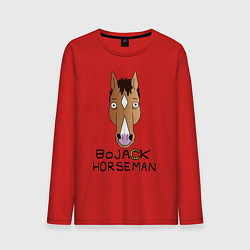 Лонгслив хлопковый мужской BoJack Horseman, цвет: красный