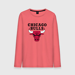 Лонгслив хлопковый мужской Chicago Bulls, цвет: коралловый
