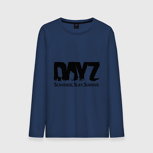 Мужской лонгслив DayZ: Slay Survive / Тёмно-синий – фото 1