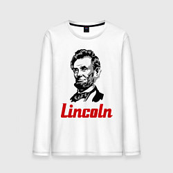 Лонгслив хлопковый мужской Abraham Lincoln, цвет: белый