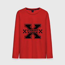 Лонгслив хлопковый мужской SXe: Streght edge, цвет: красный