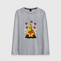 Лонгслив хлопковый мужской Homer Relax, цвет: меланж