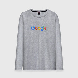Лонгслив хлопковый мужской Google, цвет: меланж