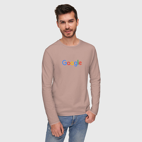 Мужской лонгслив Google / Пыльно-розовый – фото 3