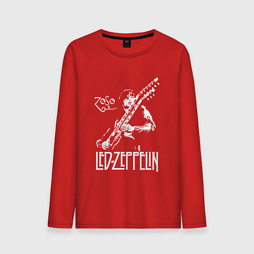 Мужской лонгслив Led Zeppelin / Красный – фото 1