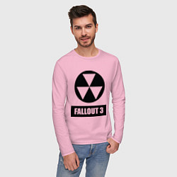 Лонгслив хлопковый мужской Fallout 3, цвет: светло-розовый — фото 2