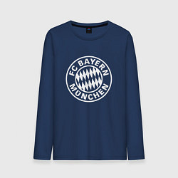 Лонгслив хлопковый мужской FC Bayern Munchen, цвет: тёмно-синий