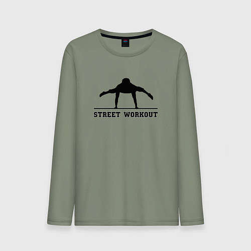 Мужской лонгслив Street workout v / Авокадо – фото 1