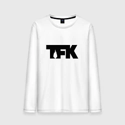 Лонгслив хлопковый мужской TFK: Black Logo, цвет: белый