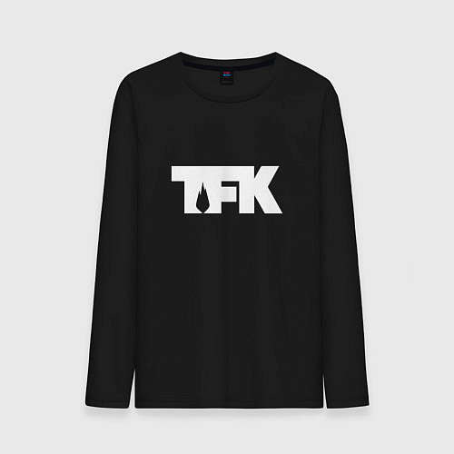 Мужской лонгслив TFK: White Logo / Черный – фото 1