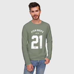 Лонгслив хлопковый мужской Руки вверх 21, цвет: авокадо — фото 2
