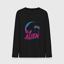 Лонгслив хлопковый мужской Alien: Retro Style, цвет: черный
