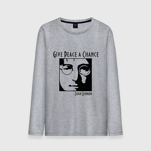 Мужской лонгслив Give Peace a Chance / Меланж – фото 1