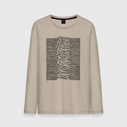 Лонгслив хлопковый мужской Unknown Pleasures, цвет: миндальный