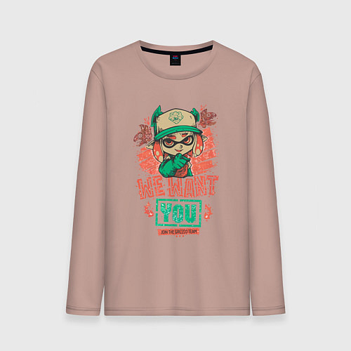 Мужской лонгслив Salmon Run / Пыльно-розовый – фото 1