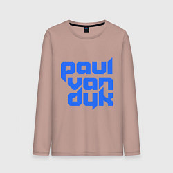 Лонгслив хлопковый мужской Paul van Dyk: Filled, цвет: пыльно-розовый