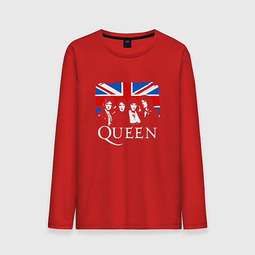 Мужской лонгслив Queen UK / Красный – фото 1