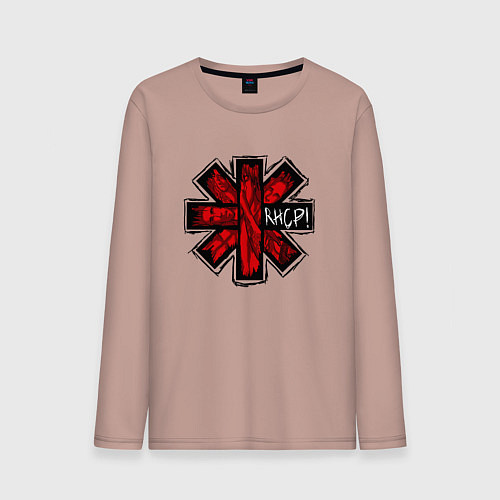 Мужской лонгслив Red Hot Chili Peppers / Пыльно-розовый – фото 1