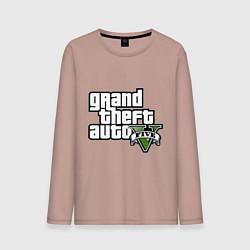 Лонгслив хлопковый мужской GTA Five, цвет: пыльно-розовый