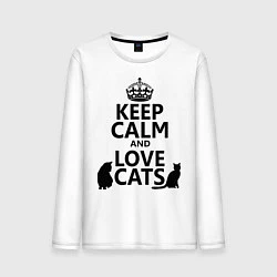 Мужской лонгслив Keep Calm & Love Cats