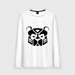 Лонгслив хлопковый мужской Pandabot, цвет: белый