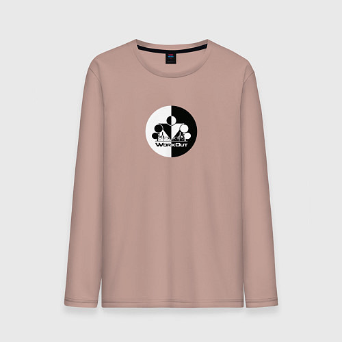 Мужской лонгслив Street Workout Инь Янь / Пыльно-розовый – фото 1