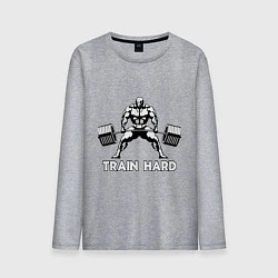 Мужской лонгслив Train hard тренируйся усердно