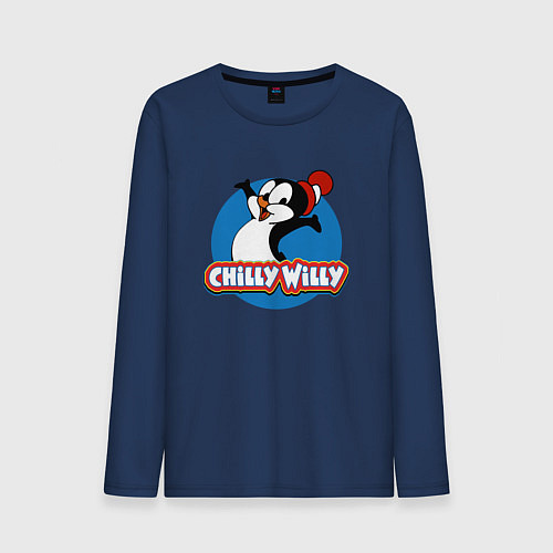 Мужской лонгслив Chilly Willy / Тёмно-синий – фото 1