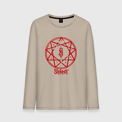 Мужской лонгслив Slipknot Penragram / Миндальный – фото 1