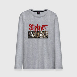 Лонгслив хлопковый мужской Slipknot Faces, цвет: меланж