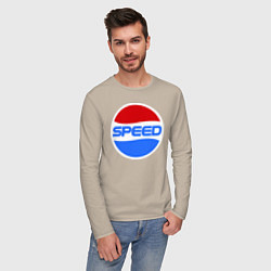 Лонгслив хлопковый мужской Pepsi Speed, цвет: миндальный — фото 2