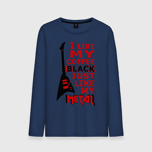 Мужской лонгслив Mindless Self Indulgence - Coffee black / Тёмно-синий – фото 1