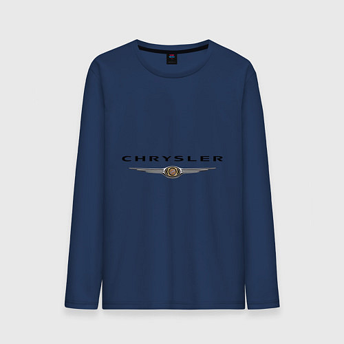 Мужской лонгслив Chrysler logo / Тёмно-синий – фото 1