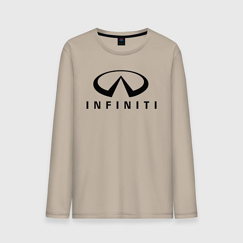 Мужской лонгслив Infiniti logo / Миндальный – фото 1
