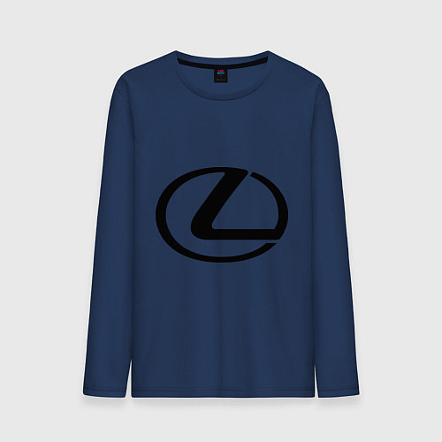 Мужской лонгслив Logo lexus / Тёмно-синий – фото 1