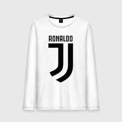 Лонгслив хлопковый мужской Ronaldo CR7, цвет: белый