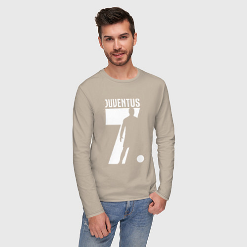 Мужской лонгслив Juventus: Ronaldo 7 / Миндальный – фото 3