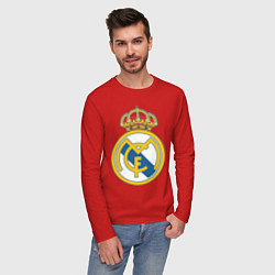 Лонгслив хлопковый мужской Real Madrid FC, цвет: красный — фото 2
